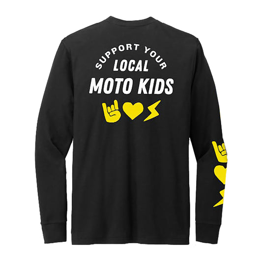 Support Your Local Moto Kids Long Sleeve Tee